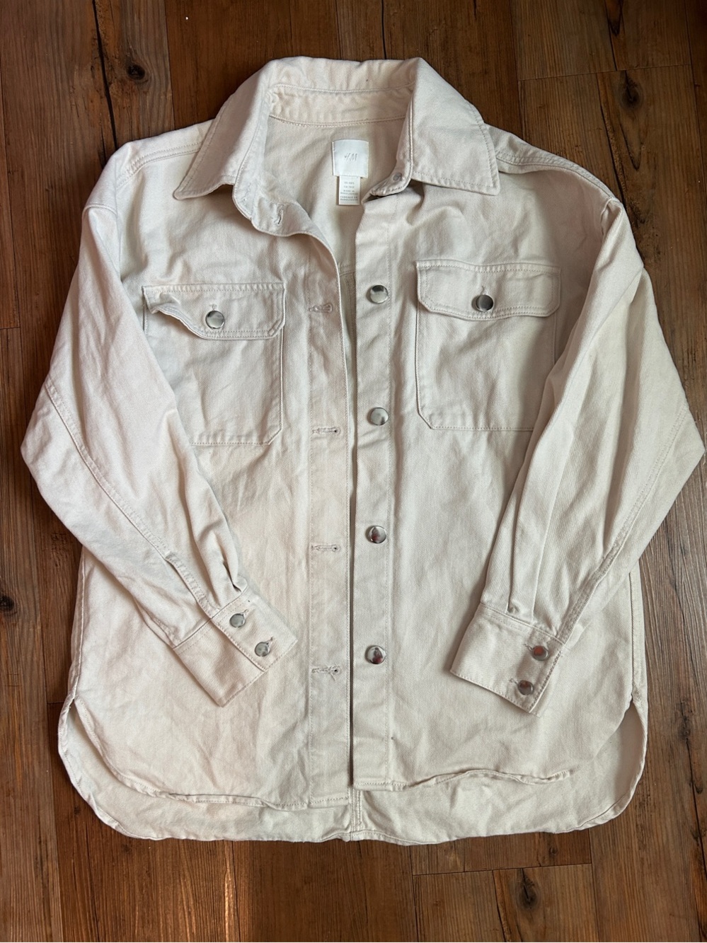 H&M Cream Oversized Utility Shacket